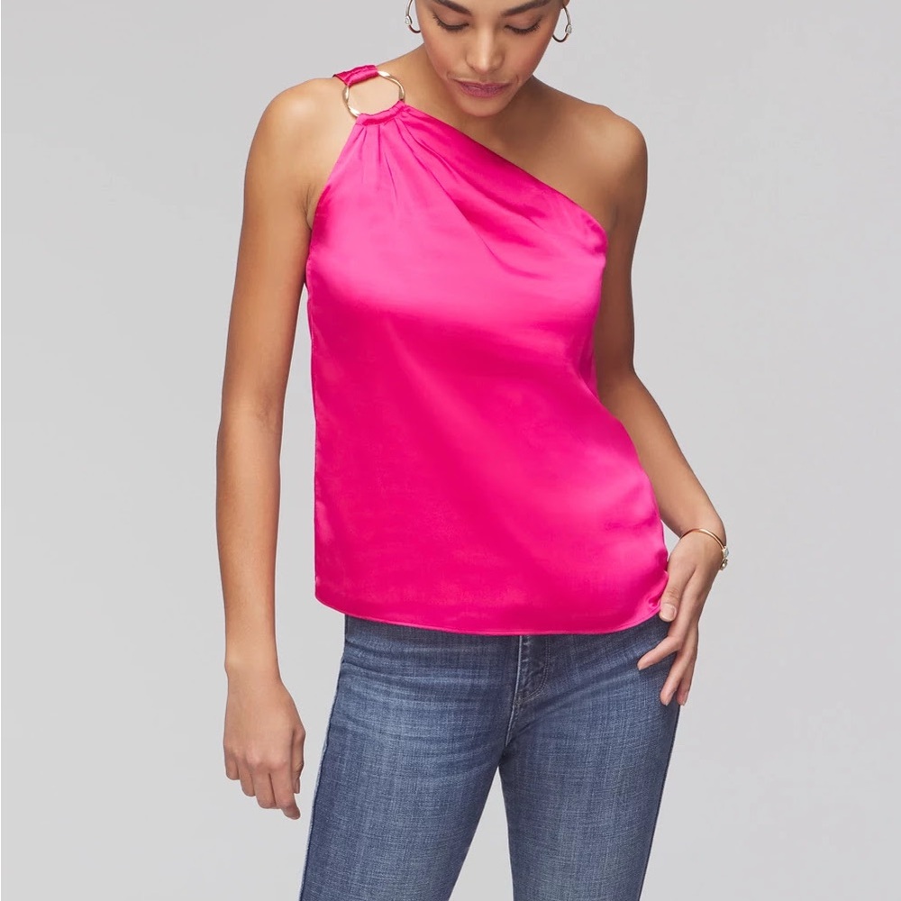 NWT Sari Pink One-Shoulder Blouse